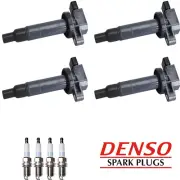 4x Ignition Coil & 4x Denso Platinum Spark Plug For 00-16 Toyota Echo 1.5L L4 (for: Toyota)