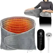 Yakiter Heating Pad for Back Pain, 30x125cm Heating Pad with 9 Heating Levels and 4 Timer Auto Off, Fast Heating Pad for Cramps Neck Abdominal Shoulder, Machine Washable
