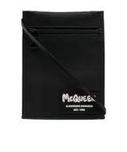 Alexander McQueen Graffiti Logo Tag Crossbody Bag One size Black