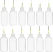 HOMOCONO Glue Dispensing Bottle 12 Pcs Needle Bottle Applicator for Craft Model Building Diy