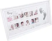 Collage Kit Baby Growth Photo Frame Newborn Girl Essentials Newborn Picture Paw Print Kit Handprint Baby Newborn Baby Commemorative Book Wood Infant Necessity Anniversary