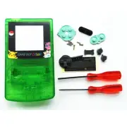 GBC Nintendo Game Boy Color Housing Shell Screen Clear Green Pikachu USA!