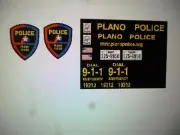 Plano Texas Police Patrol Car Decals Custom 1:64 two for one money