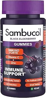 Sambucol Immuno Forte Gummies | Vitamin C | Zinc | Immune Support Supplement | 30 Gummies
