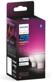 Philips Hue White/Colour Ambiance, Dimmable LED Smart SpotLight twin pack