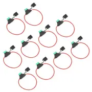 10 Pcs Inline Fuse Holder DC 32V 12 AWG Waterproof Blade Fuse Holder w 30A Fuse