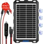 12V 9W Solar Battery Charger Portable Waterproof Panel Car RV Motorcycle Boat