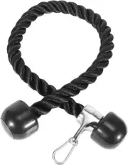 Heavy Duty Tricep Pull Down Rope 36 Inches with Snap Hook, Fitness Attachment