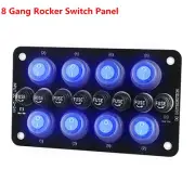 Car Marine Boat 8 Gang Waterproof Circuit Blue LED Rocker Switch Panel Breaker (for: Audi)