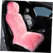 Fluffy Sheepskin Fur Car Seat Cover, Universal Size Soft Long Wool Car Pink