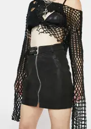 [4SI3NNA] Black Racquel Mini Skirt