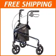 Height Adjustable Trio Walker - Convenient Foldable 3 Wheel Design for Seniors
