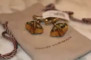 DAVID YURMAN 18KT GOLD THOROUGHBRED BULLET GOLD CUFFLINK $3900