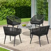 Livsip 5 Piece Outdoor Patio Set Lounge Furniture Setting