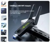 New 1300Mbps Wireless USB 3.0 Wifi Adapter AC1300 Wifi 5 Dongle Dual Band 2.4 5G