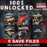 Need For Speed 100% Save Pack 8MB Gamecube GC Memory Card Unlocked Complete 2025