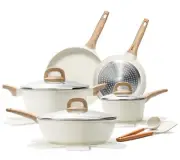 14 Pcs Pots and Pans Set, Nonstick Cookware Sets, Granite Induction Cookware ...