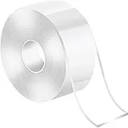 Nano Double Sided Tape, 5m/16.5ft Easy Tape Heavy Duty, Washable Strong Wall Tape Removable Transparent Sticky Tape for Home and Office (1.18inch)