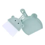 Small Dustpan Broom Set, Mini Dust Pan with Brush Set Hand Dustpan Table Blue