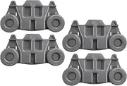 Dishwasher Slide Rollers – Lower Basket Clips, Rack Mount Kit | Quick Attach Wheel Set, Strong Plasticc Gliders Design for Tray Replacement Movement Support Track Installation Bottom Repair Use
