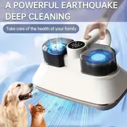 Mattress Vacuum Bed Vacuum Cleaner with UV-C Light Ultrasonic Quintuple Tech,13Kpa Suction,Cordless Handheld Vacuum for Dust Pet Hair