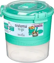 [Sistema] 965ml Lunch Stack to Go, Polypropylene, Assorted Colours, 965 ml