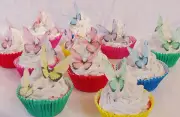 Butterfly Edible Cake Topper 60pc Rainbow Party Tutu Ballet Unicorn Fairy Wing