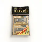 Maxell XLII 90 Extra Fine Epitaxial Cassette Two Unopened New Packages GOLD NOS