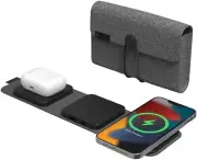 ZAGG mophie Snap+ 3-in-1 Wireless Charger, Travel Friendly, Foldable, 5-15W