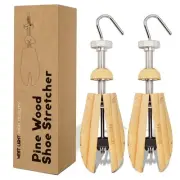 Shoe Stretcher Men, Pair of 4-Way Pine Men's Shoe Stretcher, Adjustable Width...