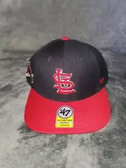 47 MLB ST LOUIS CARDINALS KIDS CAPTAIN SURE SHOT SNAPBACK HAT YOUTH BLUE RED NEW