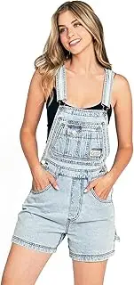 [Lana Roux] 90s Retro Revolt Utility Denim Twill Romper Short Overalls