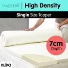 New Foam Mattress Topper Underlay Fabric Jacquard Cover Single 7cm Protector