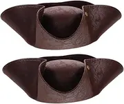 [Baluue] 2pcs Pirate Costume Hat Soft and Durable Tricorn Hats for Birthday and Halloween Parties Fun Accessories for Themed Events and Cosplay Celebrations