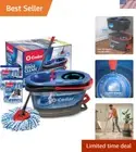 RinseClean Spin Mop & Bucket System + 2 Extra Mop Heads| Clean with Clean Wat...