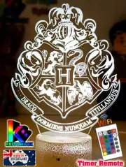 Harry Potter Hogwarts 3D LED Battery USB Night Light 7 Colour Change Room Lamp