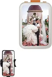 IVY Mini Phone vlog Selfie Monitor Screen - Back Camera Monitor for iPhone/Android, Wireless Selfie Monitor Screen with Audio Sync,Portable Rear Camera Mirror for Live Streaming - White