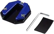 Stand Pad Universal Scooter Motorcycle Bike Kickstand Extender Foot Side Stand Extension Pad Support Plate Anti-skid Bracket swingarm spool(Blue)