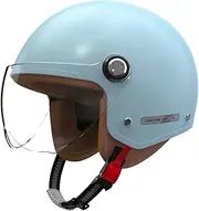 Vespa Motorcycle Helmet, Retro Open-Face Half Helmet, Moped Youth Men Women 3/4 Half Helmet, DOT/ECE Approved Quick Release Buckle Adult Helmet for Scooter ATV Cruiser Jet E