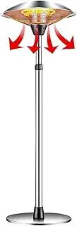 Patio Heaters, Height-Adjustable Telescopic Rod Patio Heaters, Outdoor Indoor Commercial Umbrella Stainless Steel Electric Stove (1500W / 3000W)