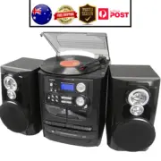 Lenoxx Hi-Fi Stereo System with Multi CD Player,Dual Cassette Tape & FM/AM Radio