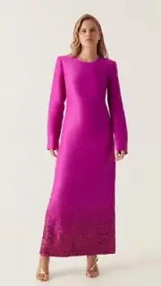 BNWT AJE REFLECTION SEQUIN MIDI DRESS - SIZE 8 AU MAGENTA (RRP $695)