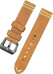 [FSARTVBF] Watch Strap Leather Vintage Leather Strap Handmade Watchband For Man 22mm 24mm Watch Strap Fit For Panerai Watch Belt 8Color