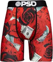 [PSD] Underwear Men's Stretch Elastic Wide Band Boxer Brief Underwear Bottom - Basketball | Breathable, 7 inch Inseam |