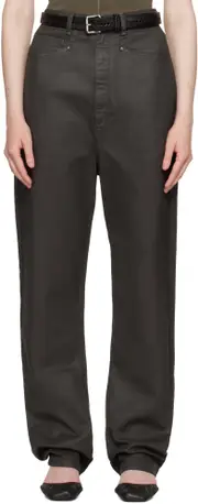 Brown Dropped Crotch Jeans FR44,FR34,FR36,FR38,FR40,FR42 dark chocolate