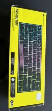 Corsair K65 RGB Mini 60% Mechanical Gaming Keyboard, RGB, CHERRY MX SPEED Black