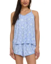 Flora Nikrooz Petunia Printed Cami Short Knit Pajama Set