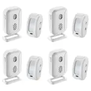 4 Sets Door Entry Doorbell PIR Motion Sensor Security Alarm Bell for Shop Home