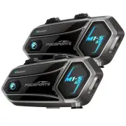 2x M1-S Air Motorcycle Intercom 2000m 4 Riders Bluetooth Helmet Headset + Mic