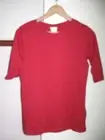 BNWT SABA TOP SHIRT XS RED ORGANIC COTTON CLASSIC BASIC